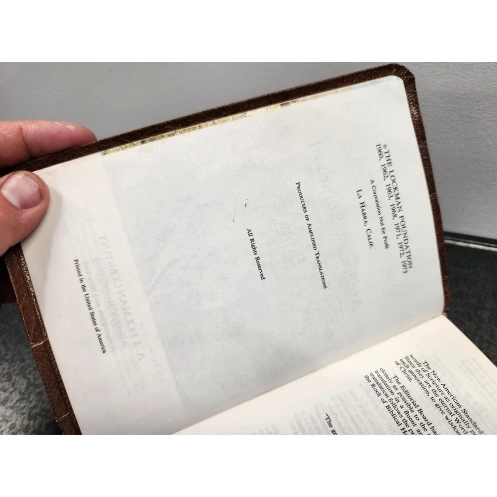 Vintage NASB New American Standard Bible AJ Holman 1973 Brown Concordance